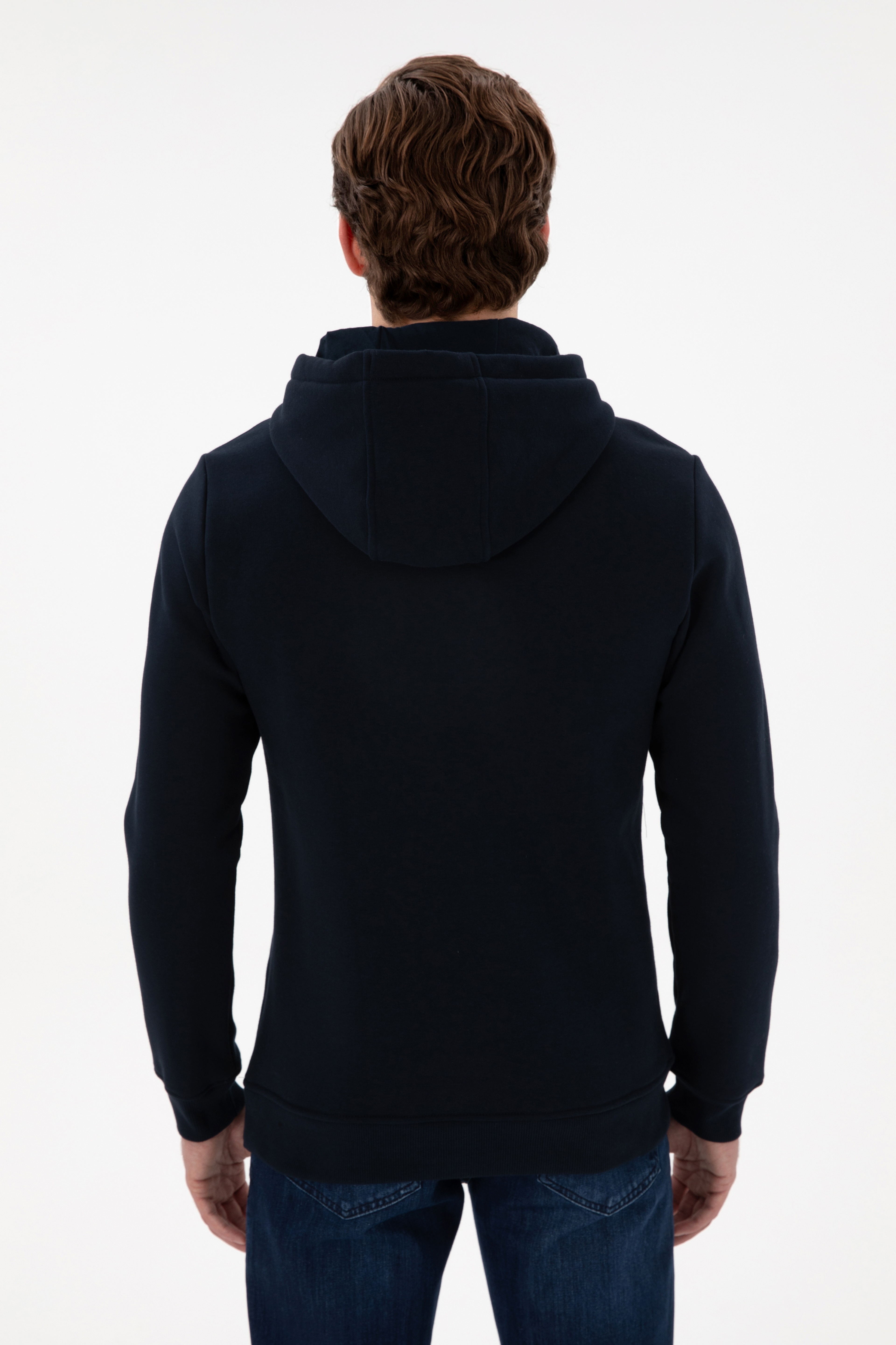 Erkek Lacivert Sweatshirt - Image 5