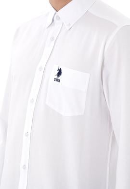 Erkek Beyaz Cepli Uzun Kollu Gömlek - 50306337007
