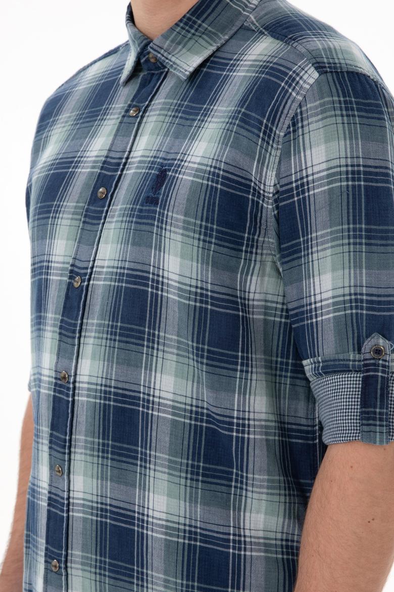 Erkek Lacivert Uzun Kollu Gömlek - 50305721006