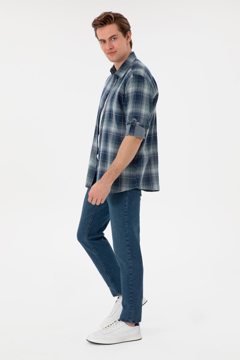 Erkek Lacivert Uzun Kollu Gömlek - 50305721006