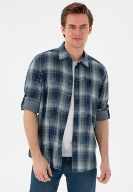 Erkek Lacivert Uzun Kollu Gömlek - 50305721006