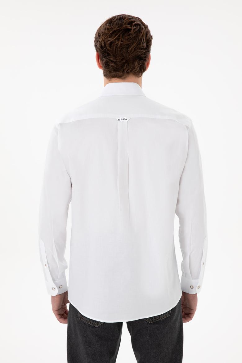Erkek Beyaz Uzun Kollu Basic Gömlek - 50297981007