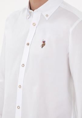 Erkek Beyaz Uzun Kollu Basic Gömlek - 50297981007