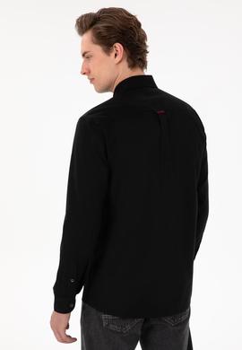 Erkek Siyah Uzun Kollu Basic Gömlek - 50297981022