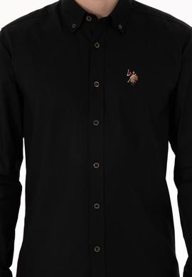 Erkek Siyah Uzun Kollu Basic Gömlek - 50297981022