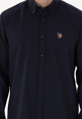 Erkek Lacivert Uzun Kollu Basic Gömlek - 50298000014