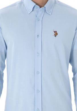 Erkek Açık Mavi Uzun Kollu Basic Gömlek - 50298000022