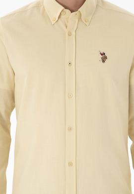 Erkek Açık Haki Uzun Kollu Basic Gömlek - 50298000046