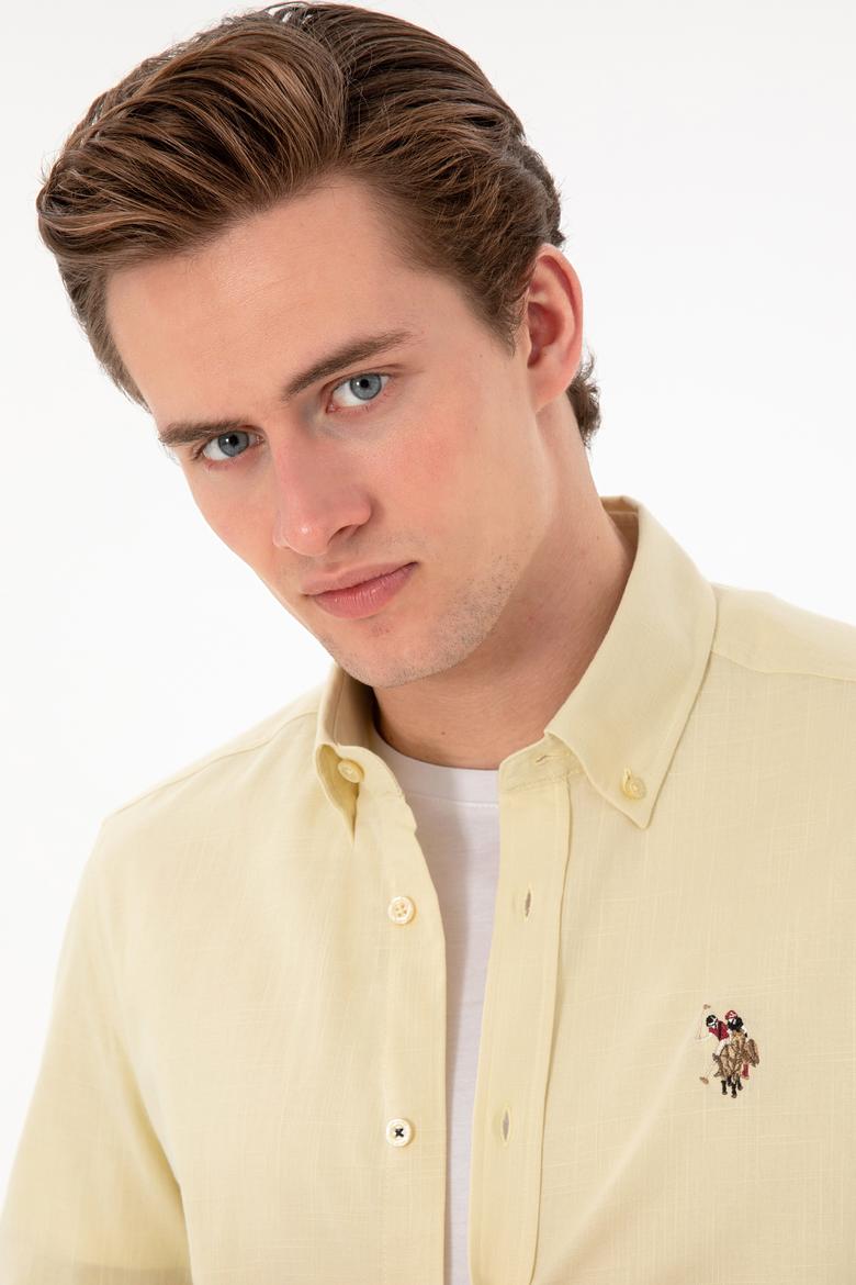 Erkek Açık Haki Uzun Kollu Basic Gömlek - 50298000046