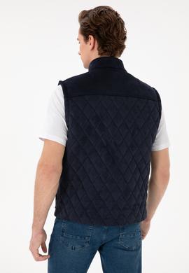 Erkek Lacivert Deri Ceket - 50307338006