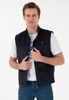 Erkek Lacivert Deri Ceket - 50307338006