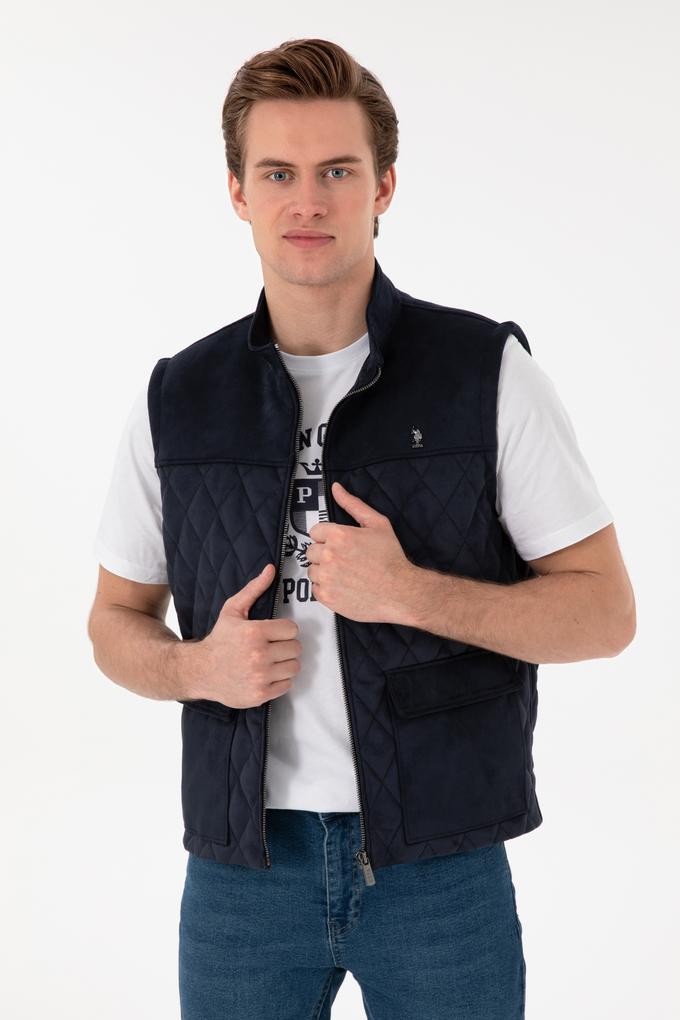 Erkek Lacivert Deri Ceket