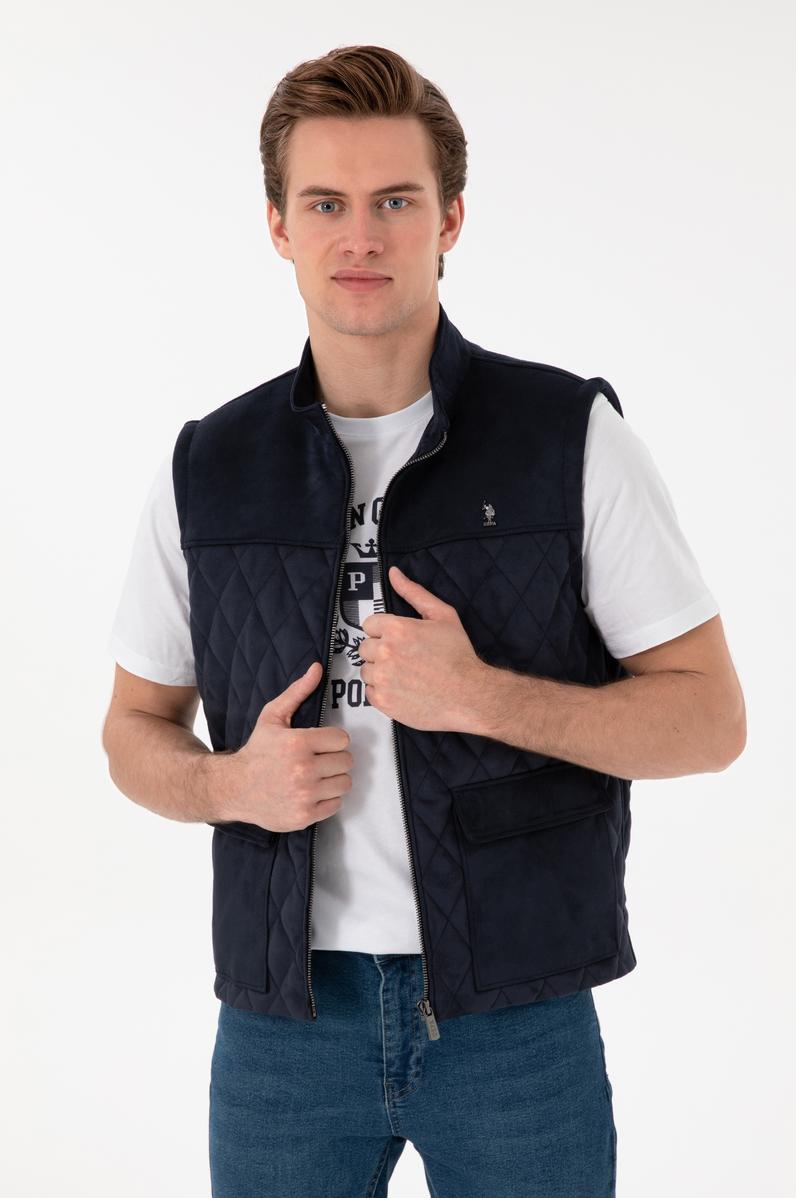 Erkek Lacivert Deri Ceket