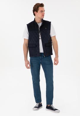 Erkek Lacivert Deri Ceket - 50307338006