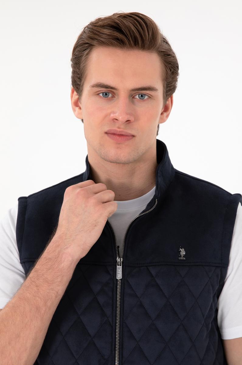 Erkek Lacivert Deri Ceket