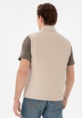 Erkek Bej Deri Ceket - 50307339006