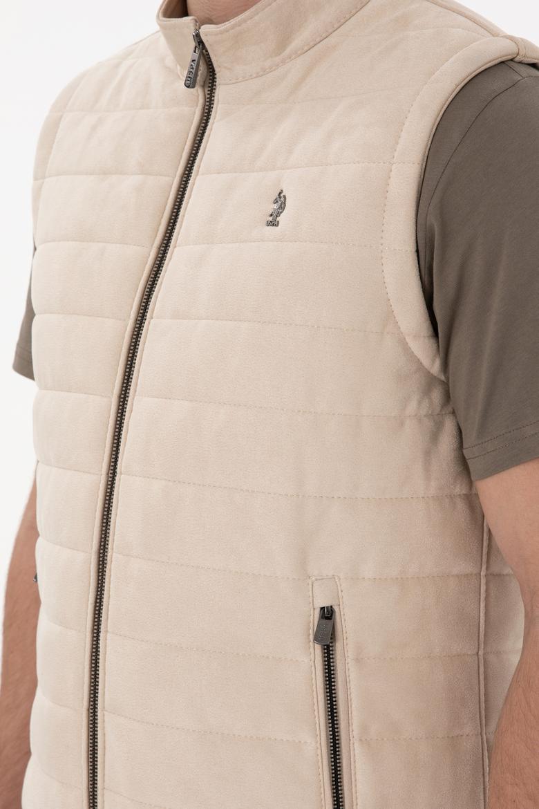 Erkek Bej Deri Ceket - 50307339006