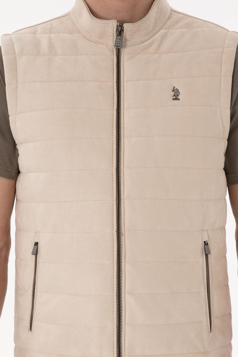 Erkek Bej Deri Ceket - 50307339006