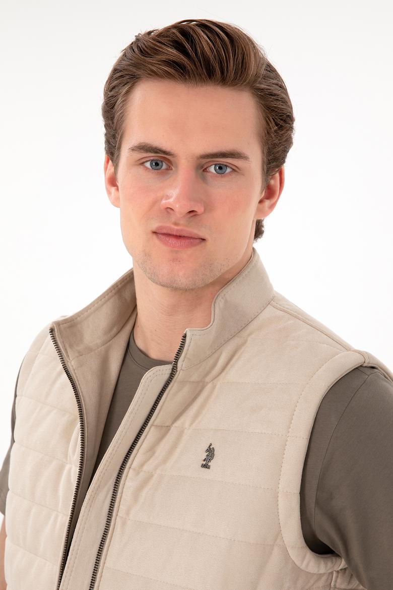 Erkek Bej Deri Ceket - 50307339006