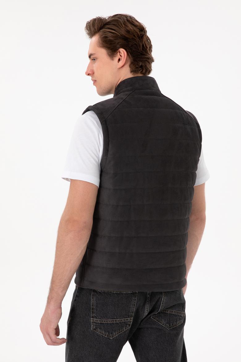 Erkek Antrasit Deri Ceket - 50307339014