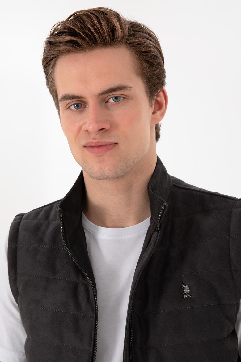 Erkek Antrasit Deri Ceket - 50307339014