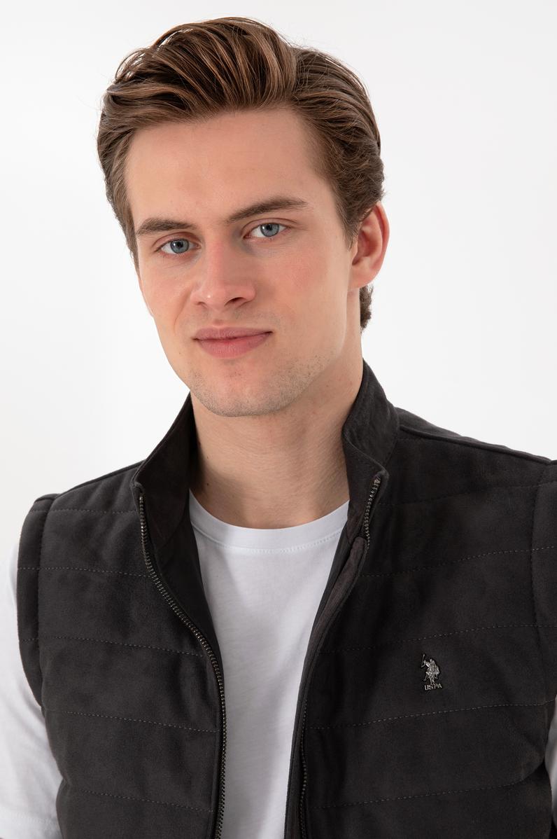 Erkek Antrasit Deri Ceket