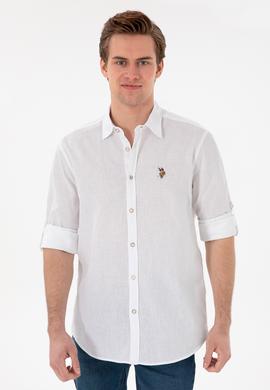 Erkek Beyaz Uzun Kollu Basic Gömlek - 50297868099