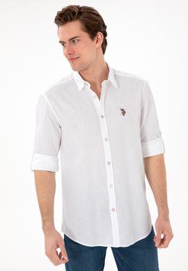 Erkek Beyaz Uzun Kollu Basic Gömlek - 50297868099