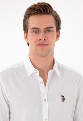 Erkek Beyaz Uzun Kollu Basic Gömlek - 50297868099