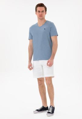 Erkek İndigo Basic Tişört - 50279618031