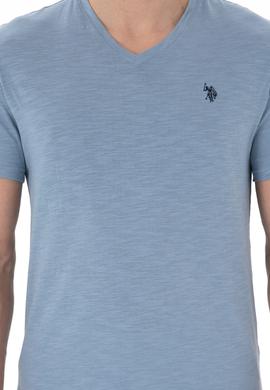 Erkek İndigo Basic Tişört - 50279618031