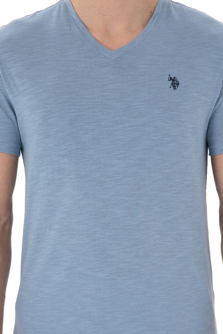 Erkek İndigo Basic Tişört - 50279618031