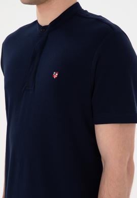 Erkek Lacivert Basic Tişört - 50284637011