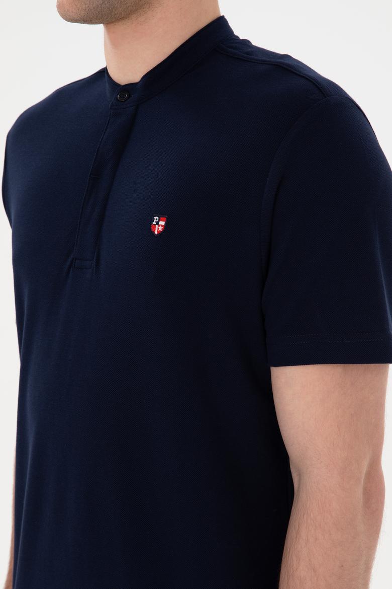 Erkek Lacivert Basic Tişört - 50284637011