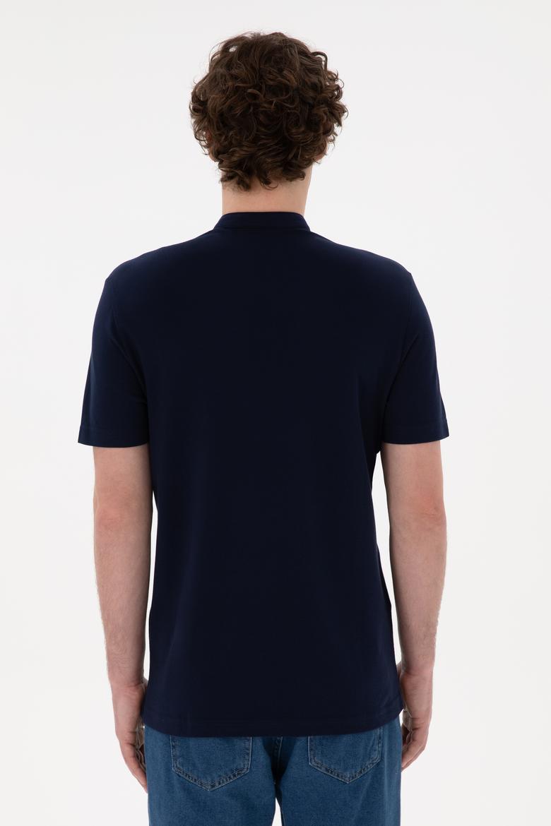 Erkek Lacivert Basic Tişört - 50284637011