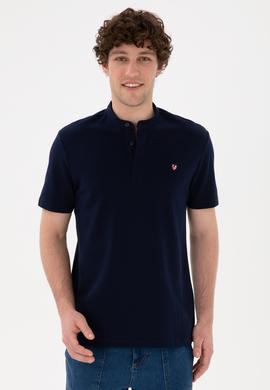 Erkek Lacivert Basic Tişört - 50284637011