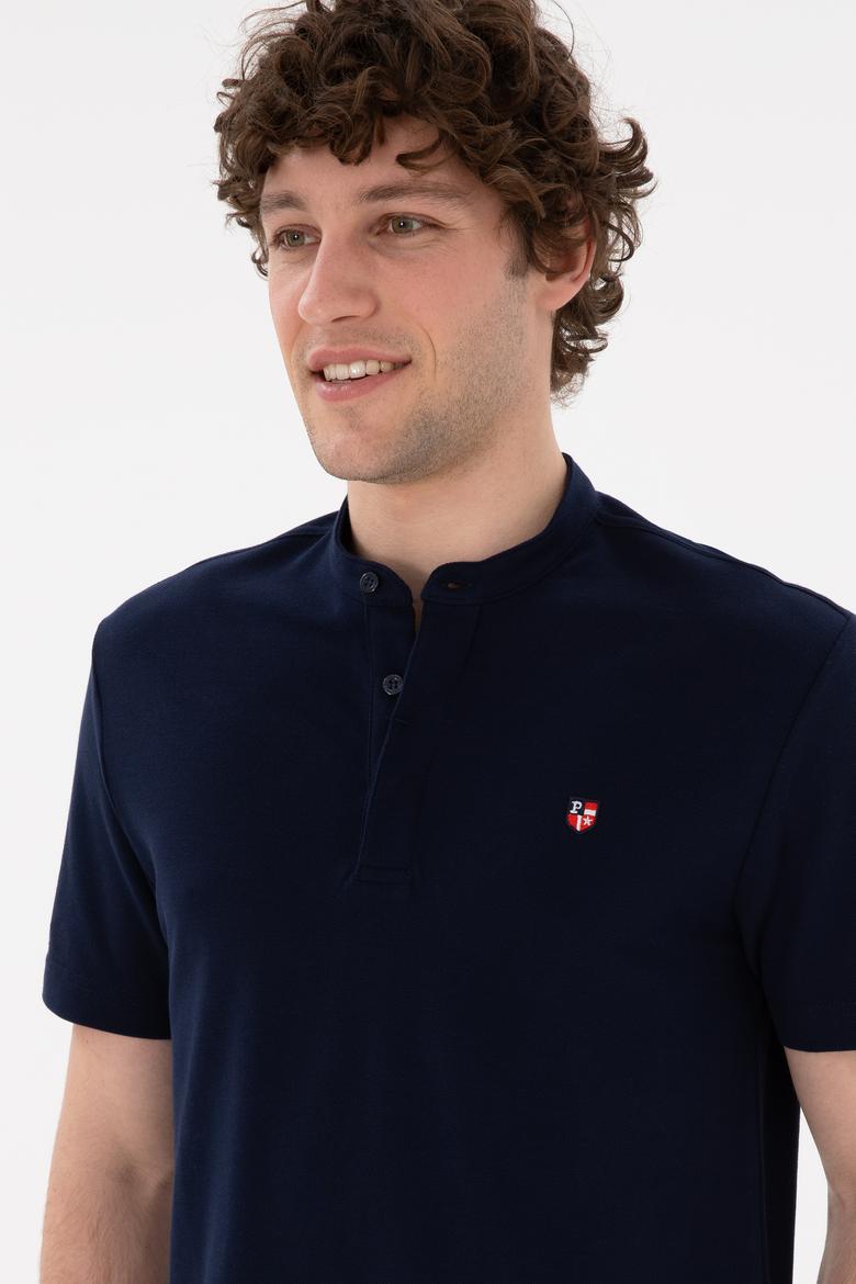 Erkek Lacivert Basic Tişört - 50284637011