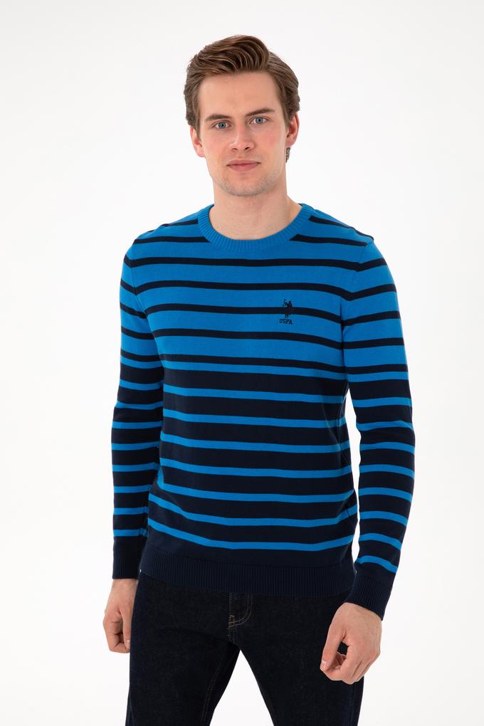 Erkek Kobalt Mavi Kazak