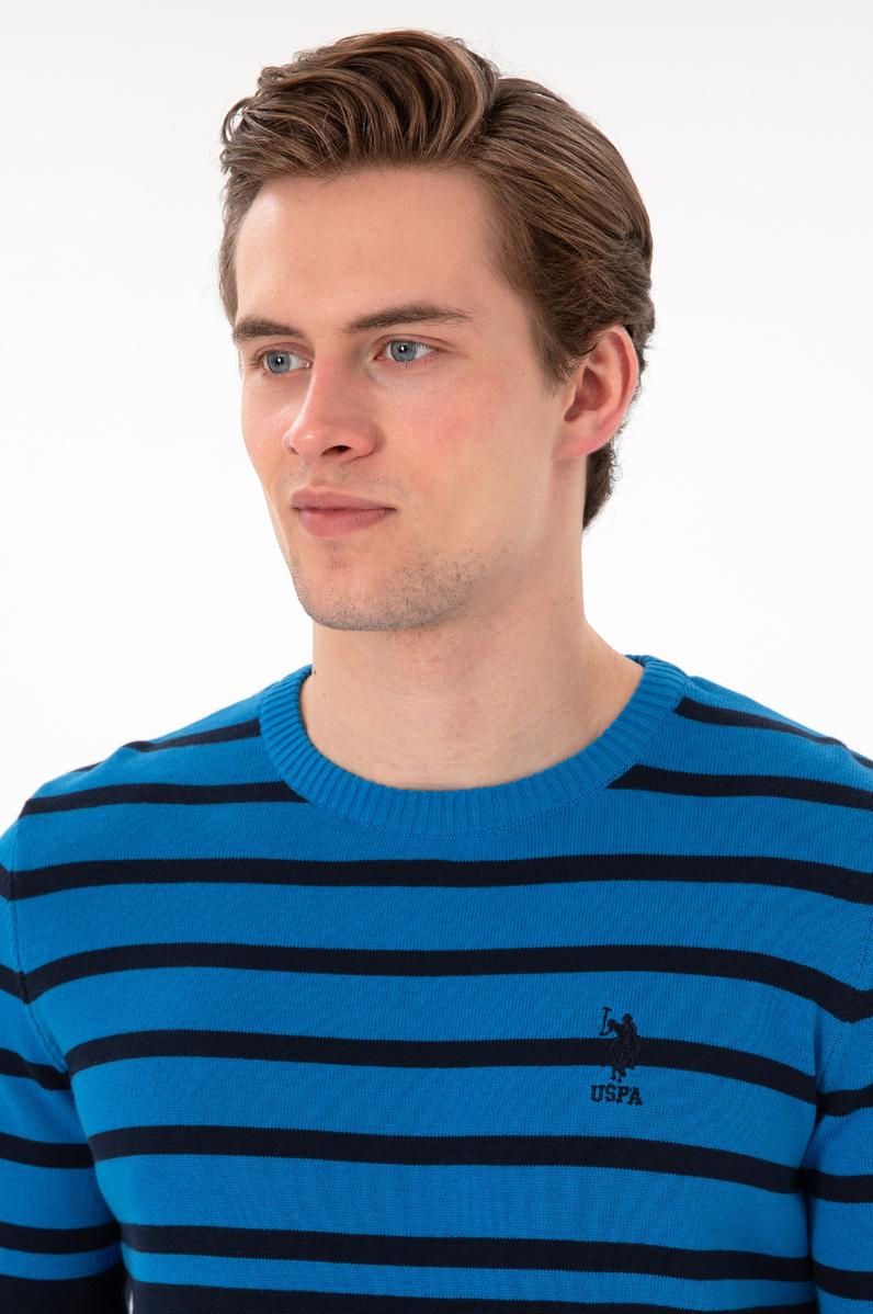 Erkek Kobalt Mavi Kazak