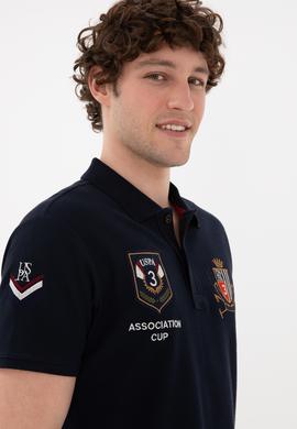 Erkek Slim Fit Polo Yaka Lacivert Tişört - 50297065009