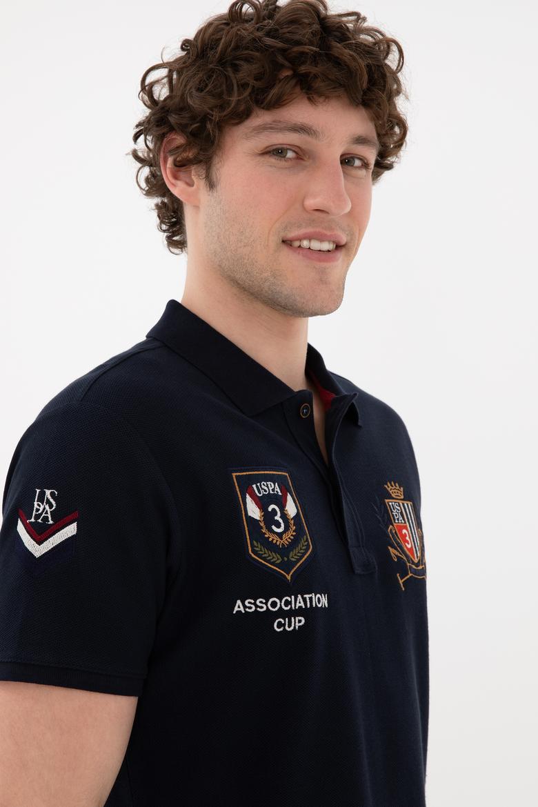 Erkek Slim Fit Polo Yaka Lacivert Tişört - 50297065009