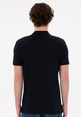 Erkek Slim Fit Polo Yaka Lacivert Tişört - 50297065009