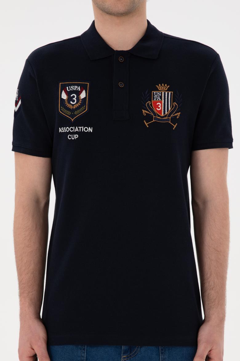 Erkek Slim Fit Polo Yaka Lacivert Tişört - 50297065009