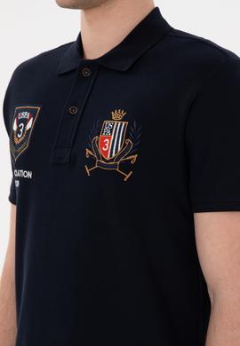 Erkek Slim Fit Polo Yaka Lacivert Tişört - 50297065009