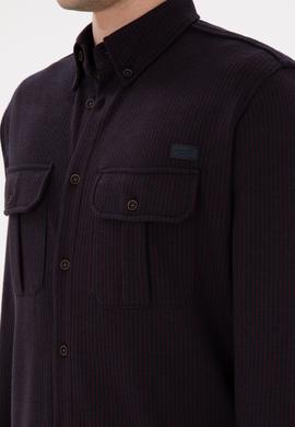 Erkek Bordo Örme Gömlek - 50290770009