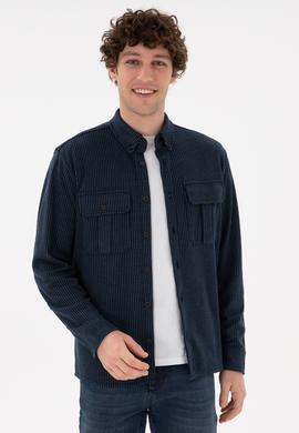 Erkek Lacivert Örme Gömlek - 50290770017