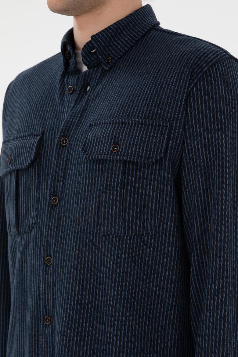 Erkek Lacivert Örme Gömlek - 50290770017