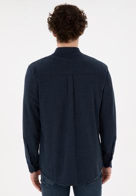 Erkek Lacivert Örme Gömlek - 50290770017