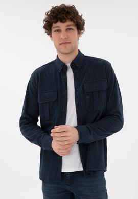 Erkek Lacivert Örme Gömlek - 50290770017