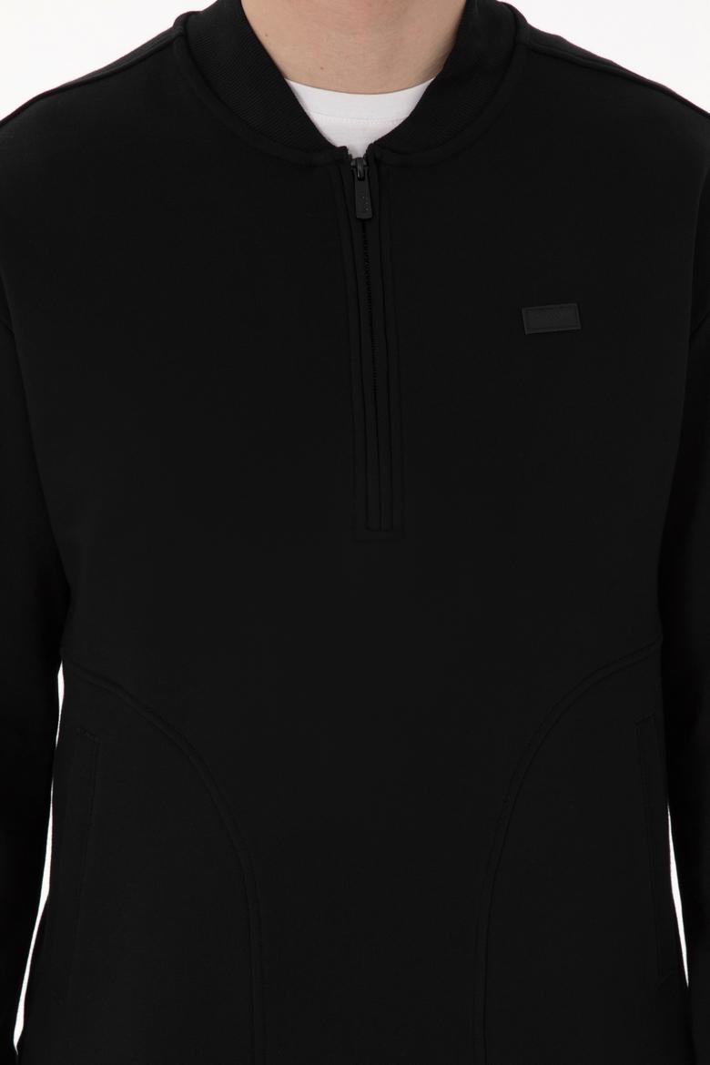 Erkek Siyah Sweatshirt - 50293380008